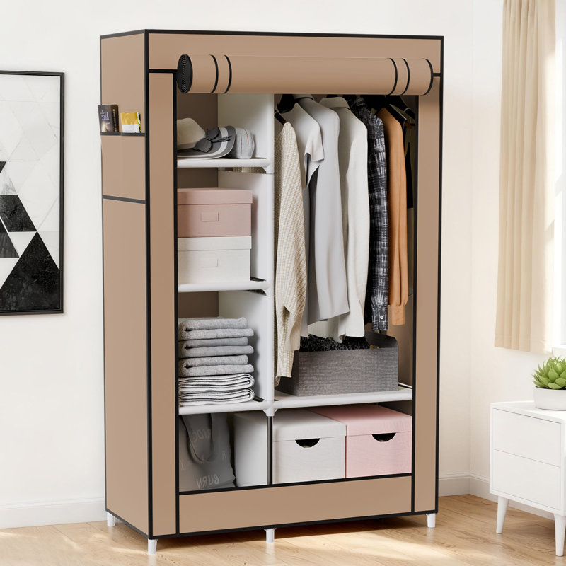  Closet Organizers and Storage, Hanging Closet Organization, Non-Woven Fabric Clothing Storage for Home Bedroom Living Room, Coffee