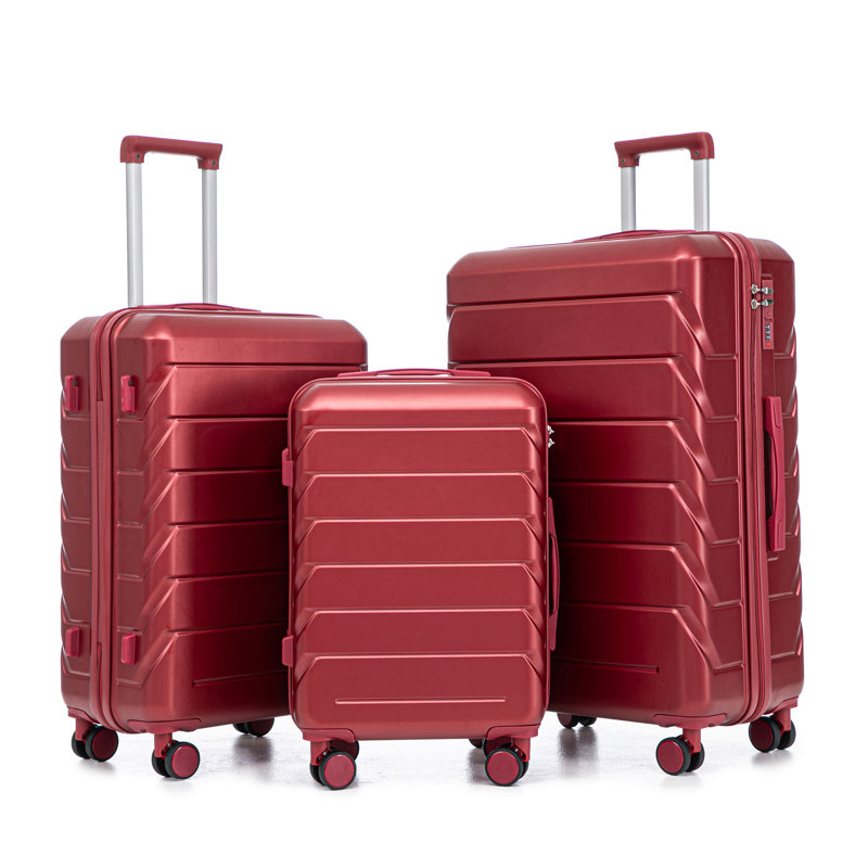 20 "/ 24" / 28 "3 pièces / ensemble en valise à roulettes ABS