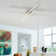 Whisman 4-Light LED Semi Flush Mount Ceiling Remote Dimmable Square Large Size