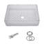 Lavabo de salle de bain vasque rectangulaire en cristal 17 L 1/3 po x l 13 po