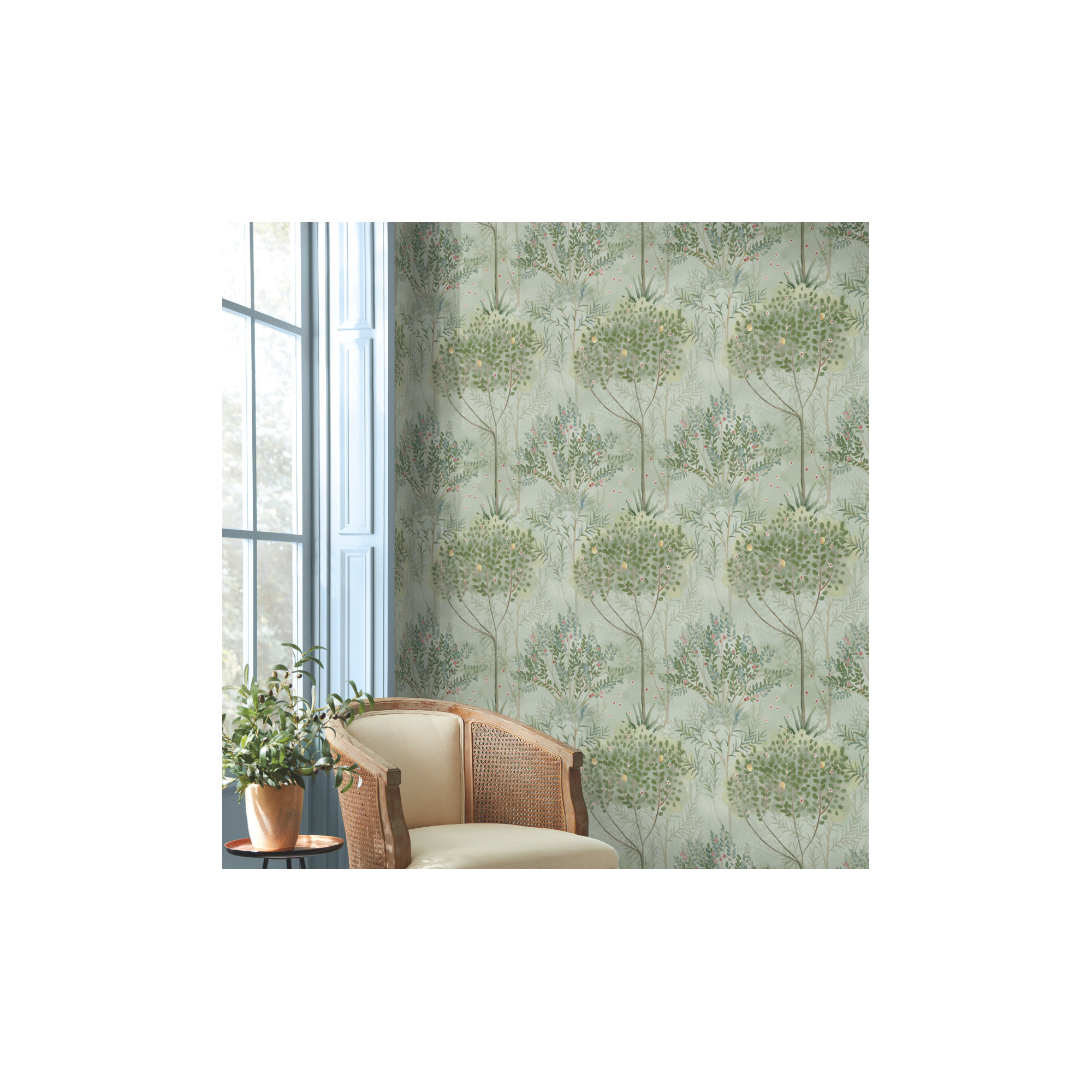 Astin Floral Double Roll, Green