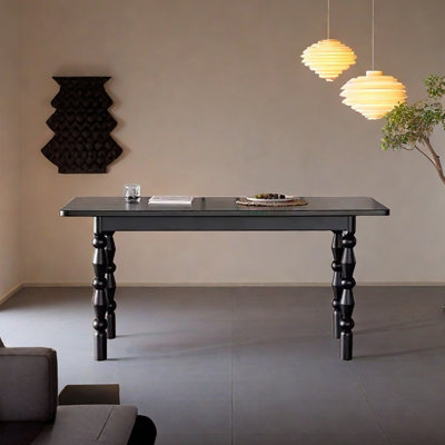 French retro wax wood dining table