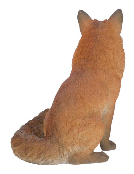 Figurine de renard assis, Brun