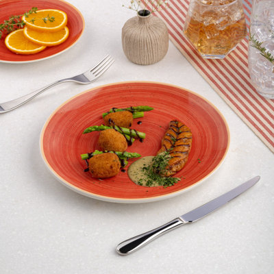 Porcelain Rimless Plate | Vital Coupe Round Plate | 12x12x1.3"