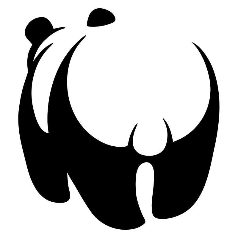 Adhésif décoratif boule de fourrure de panda géant