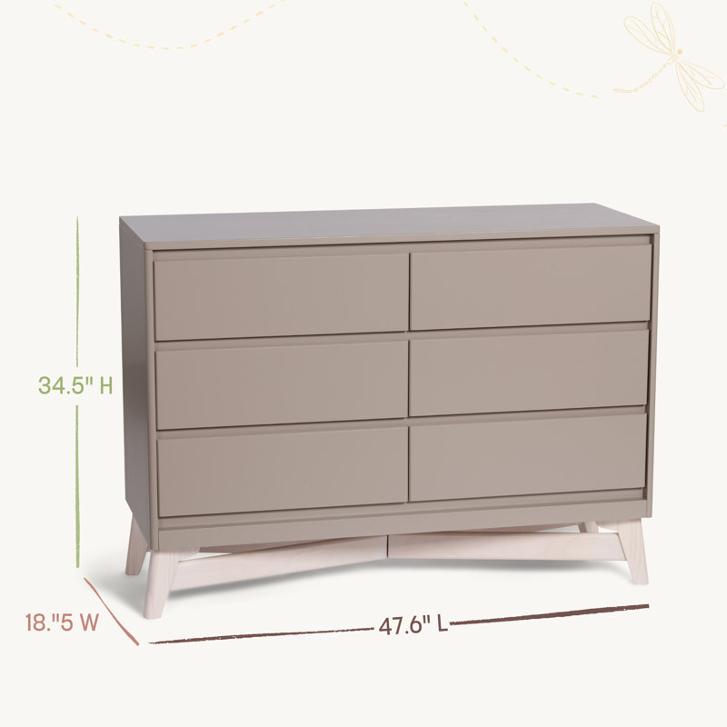 Little Seeds Pala 6-Drawer Dresser, Cream