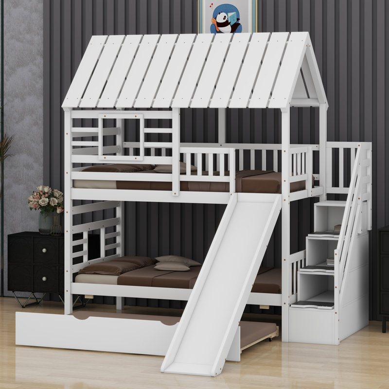 Lit superposé simple Lilith Kids, Blanc