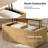 Jadida 47.75" W Manufactured Wood Fluted Lift-Top Coffee Table-652928260