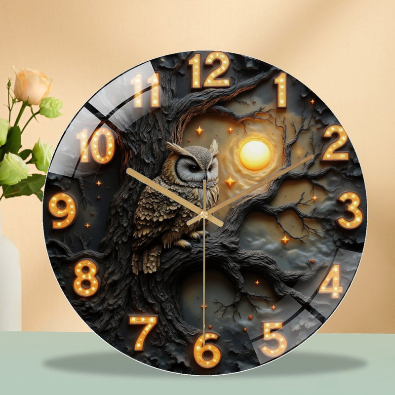Horloge murale hibou