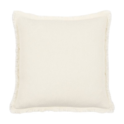  Lurex Garment Washed Flange/Feather Filled Decorative Pillow, 20" x 20"