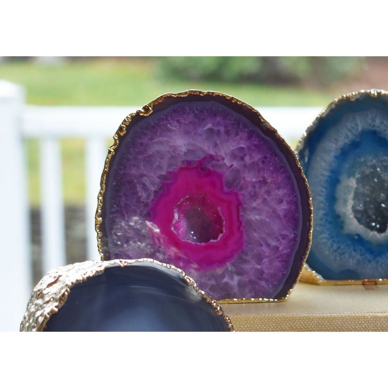 Sculpture Gerode Geodes, Rose/or