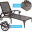 Chaise longue en aluminium coulé brun 1Pcs