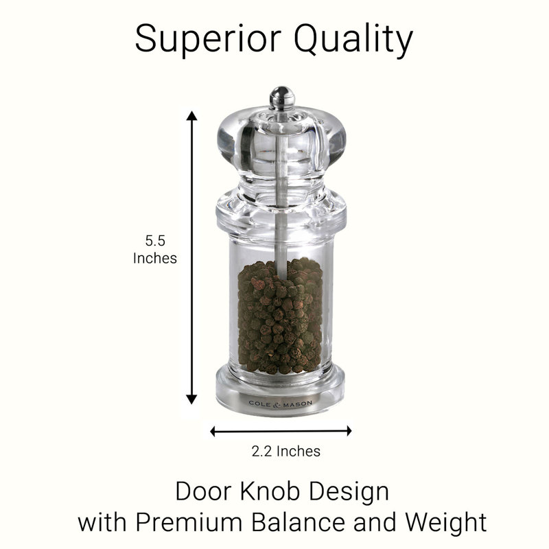 Cole & Mason 5.5" Acrylic 505 Pepper Mill