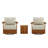 Solid Wood Swivel Patio Conversation Set