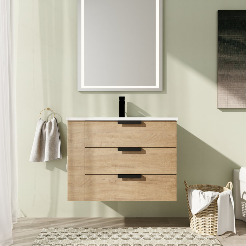 Ensemble de meuble-lavabo mural simple 30 po