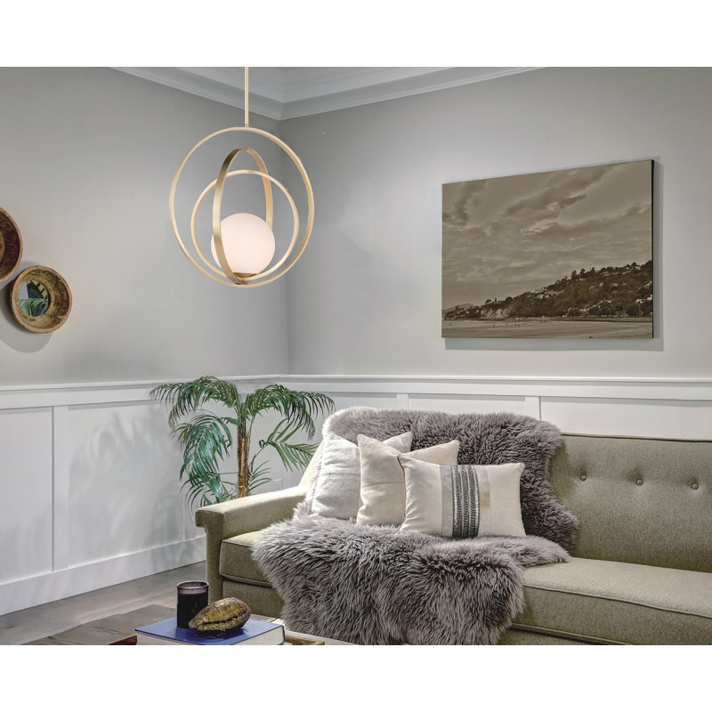 Elidge 1 - Light Single Pendant, Satin Brass