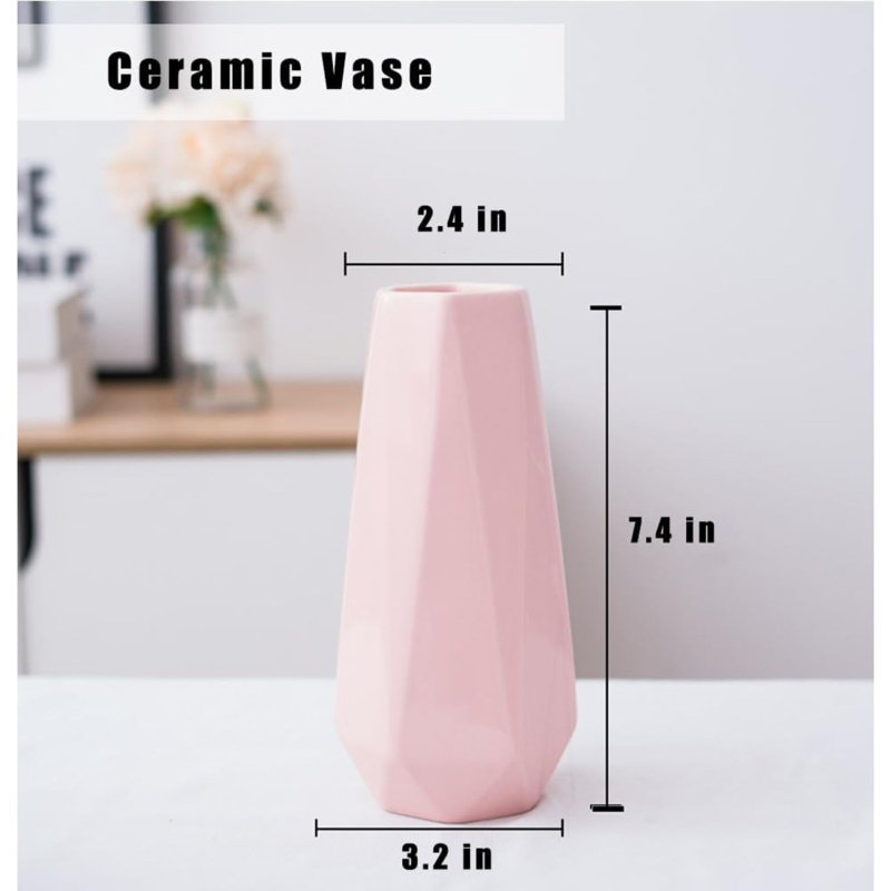 Vase en céramique rose