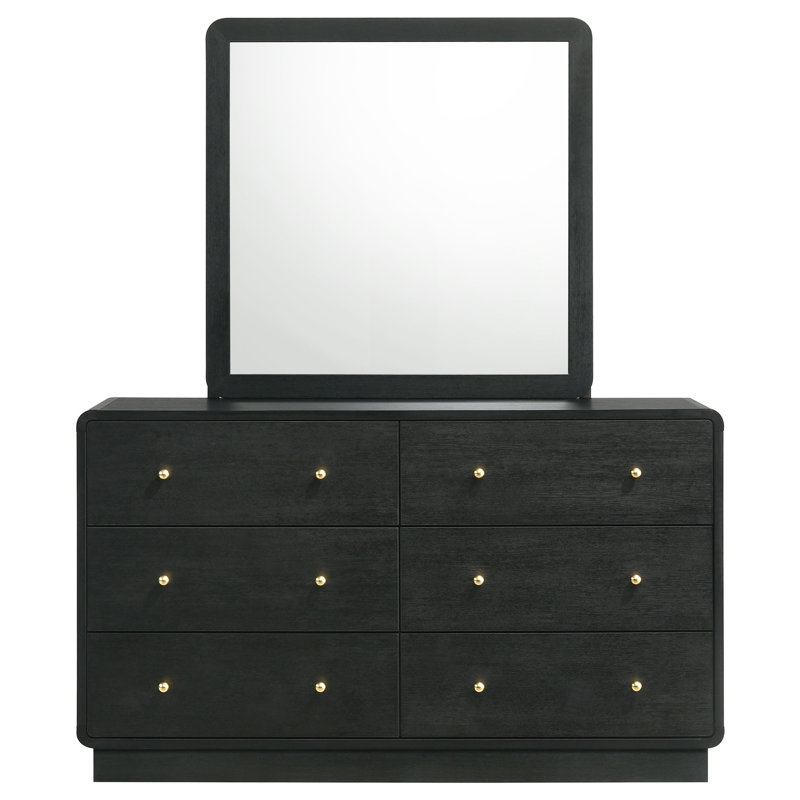 Commode 6 tiroirs avec miroir