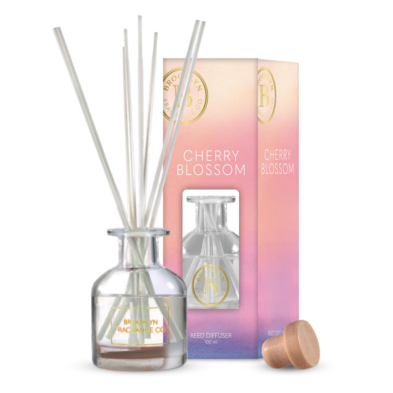 Brooklyn Fragrance Co., diffuseur d'arômes aquatiques - parfum de lin frais - parfum durable - 100 ml, Fleur de cerisier