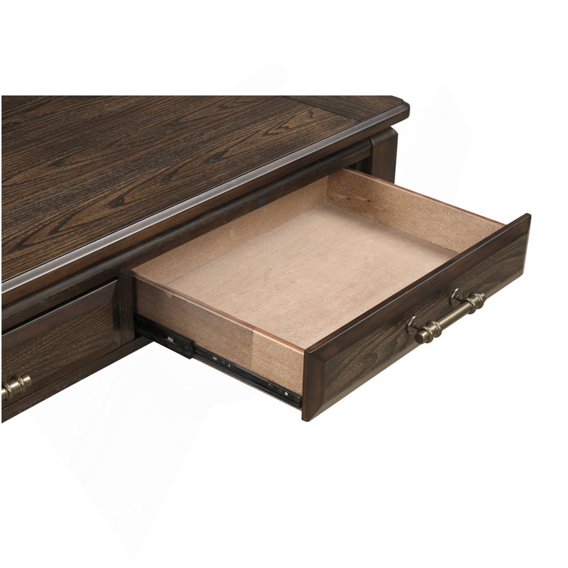 Table basse en acajou avec rangement