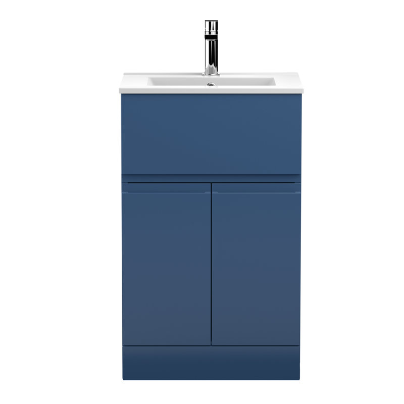 Urban 505mm Single Bathroom Vanity with Basin, Satin Blue