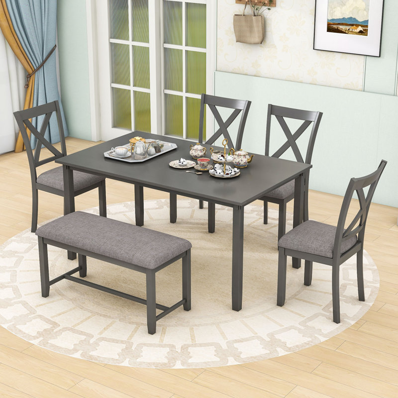 Ensemble repas pour 6 personnes Deshana, Gris