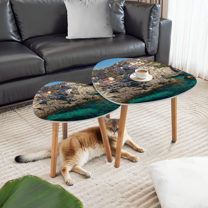 Ensemble de 2 tables basses gigognes Triangle