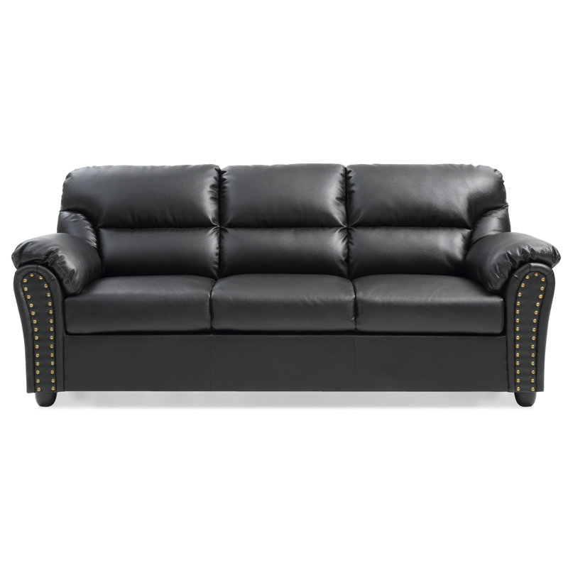 Canapé confortable en similicuir moderne pour toute pièce