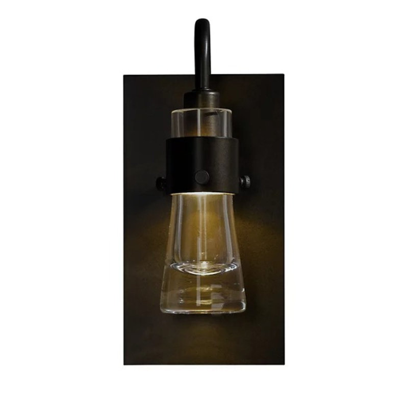 Erlenmeyer 1-Light Armed Sconce, Opaque Black