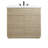 Render 36" Faux Travertine Bathroom Vanity With Sink In White