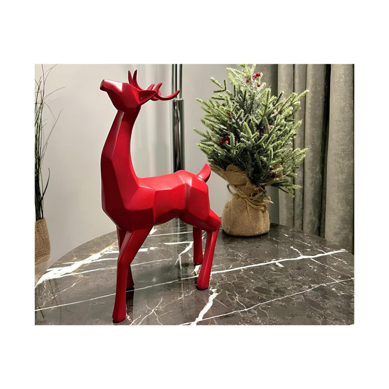 Vibrant Red Decorative Object, 6.7 x 2.8 x 11.4 inches | 100% Polyester Material | Stylish Accent for Home Decor, Living Room, Office | Lightweight and Eye-Catching Design, Perfect for Modern Spaces