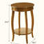 Table d'appoint en bois de noyer avec tiroir.