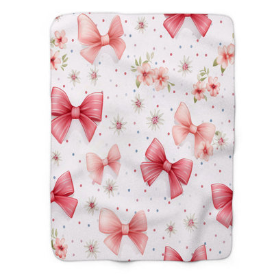 Elegant Floral - 1 Piece Premium Sherpa Blanket