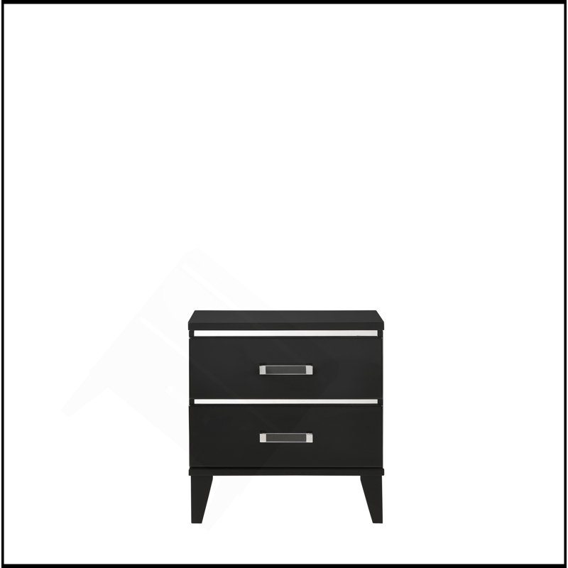 Table de chevet noire