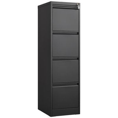 4 Drawer Vertical File Cabinet With Lock,filing Cabinet, Metal Filing Cabinet For Home Office Organizer Storage Cabinet Letter Size/a4/legal File by Latitude Run