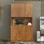 70,87 po de hauteur avec garde-robe et armoire de cuisine, avec 6 portes, 1 tablette ouverte et 1 tiroir pour la chambre à coucher-833688320