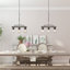 Luminaire suspendu linéaire pour îlot de cuisine à 3 lumières Laila