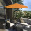 Parasol de patio noir en pierre 11 pieds avec manivelle en aluminium nervuré Sunbrella toscan-790429232