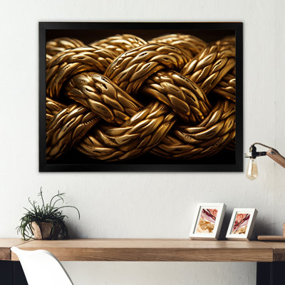 «Judaism Golden Challah Abstract Charm I», reproduction sur toile