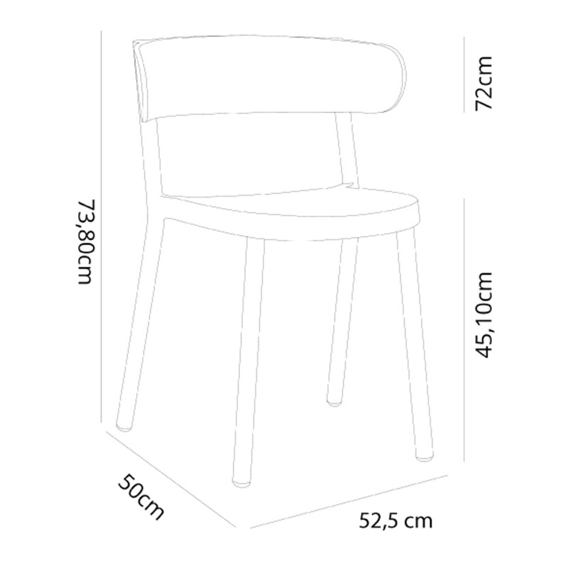 Casino Eco Outdoor Dining Side Chair, Fire Yellow