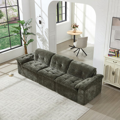 Boneless Modern Chenille Sofa LoveSeat