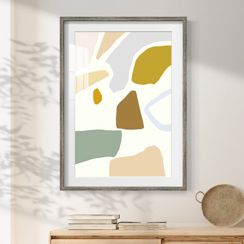 PastelSplotchesIIPremiumGalleryWrappedCanvas-Framed Print, Distressed, 25.5" H x 17.5" W