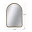 Miroir arqué 23,6 po x 35,4 po à deux tons noir mat et bois naturel