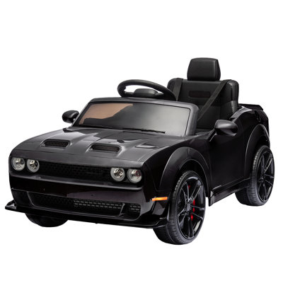 12V Licensed Dodge Challenger Kids Ride On Car, Battery Powered Electric Vehicle with Parent Control, Spring Suspension, Premium Kids Ride On Toy