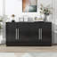 Armoire de rangement à 4 portes, tablettes réglables-1198662934