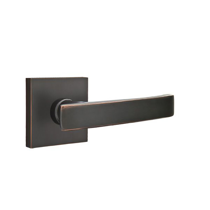 Levier de porte avec rosette Geneva Passage (Hall & Closet), Gauche, Bronze huilé