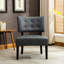 Fauteuil d'appoint capitonné en cuir mélangé avec sièges surdimensionnés