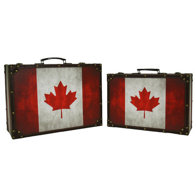 Ensemble de coffre 2 pièces canadien flag Viroqua