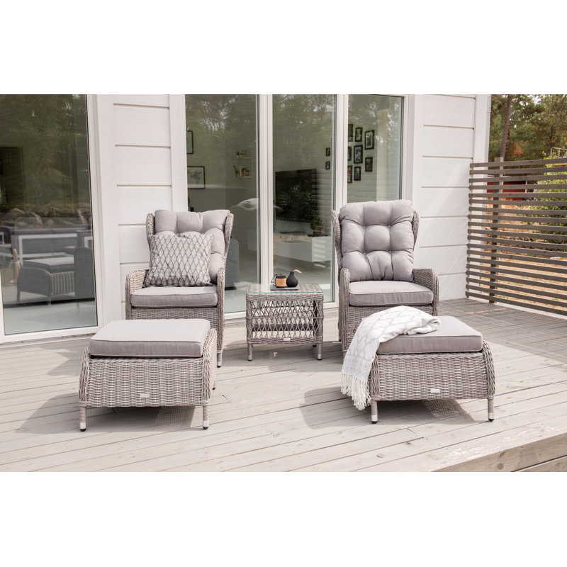 Demarcus Sun Lounger Set with Cushions and Table