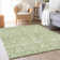 Premium Machine Washable Prisco Green Rug